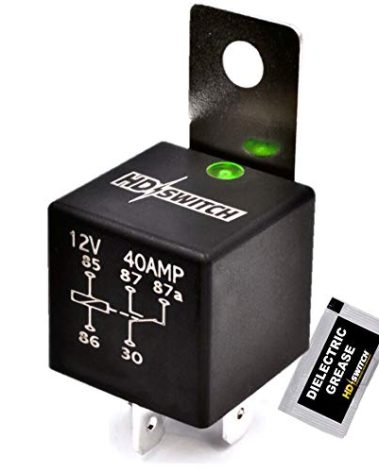 HD Switch 12V 40A Waterproof Relay Replaces Bosch 0 332 204 150, 0 332 209 150-5 PIN w/LED Indicator Light & Dielectric Grease. 0-332-204-150, 0332204150, 0 332-209-150-5, 03322091505