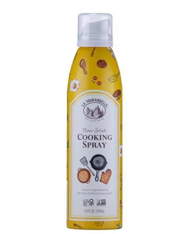 La Tourangelle, Non Stick Cooking Spray, Expeller Pressed Oil, Non Aerosol, For Neutral Flavor, Medium to High Heat, 5 Fl Oz