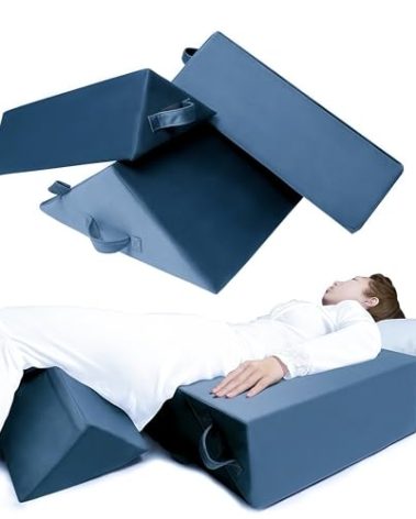 SJFFDP Wedges for Bed Positioning, Side Wedge Pillows for Seniors 3PCS, Multifunction Positioning Wedge Pillow for Sleeping and Back Pain Relief, Wedge Pillow for Bed Sores, Knee Elevated