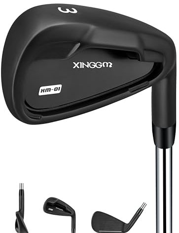 XM-01 Individual Golf Irons or Golf Irons Set - Premium Men Golf Club Iron with Steel Shaft for Right Hand Golfers Stiff Flex (#3 Iron Single, Left)