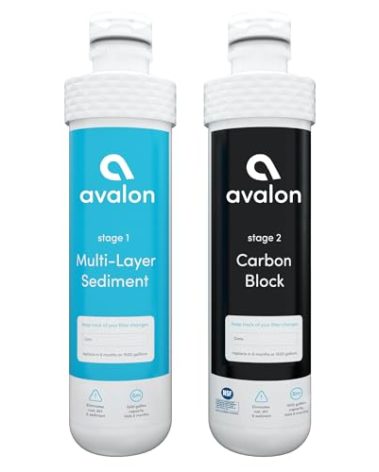 Avalon Genuine 2 Stage Replacement Filters For All Avalon Branded Bottleless Water Coolers NSF Certified, 2 Count (Pack of 1)