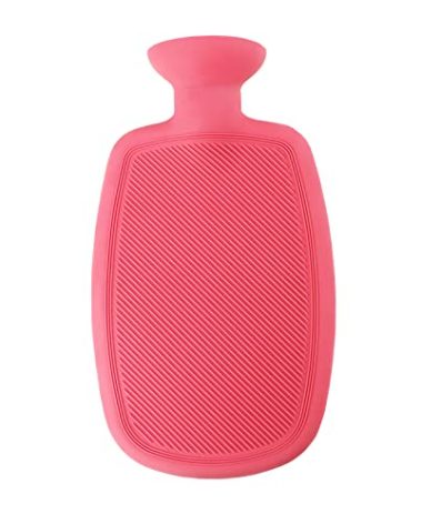 BYVOV Silicone Hot Water Bottle,2L BPA Free,Durable Hot Water Bag for Pain Relief for Neck Shoulder,Hot Compress and Heat Therapy,Red