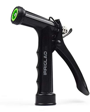 IRRIGLAD Hose Nozzle 4 Pack, Full Size Pistol Grip Water Nozzle Sprayer with Threaded Front, High Pressure Nozzle, Adjustable Spray Water Flow for Watering Plants, Showering Pet, Washing Car, Cleaning