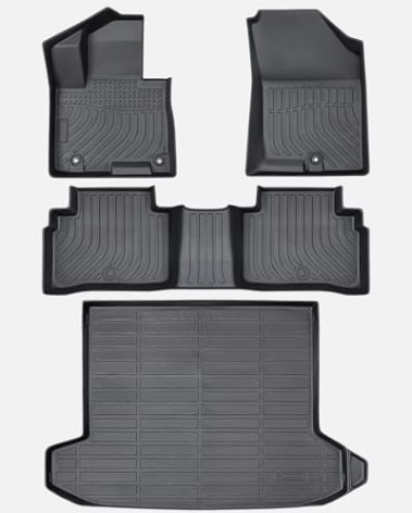 DiffCar® Floor Mats & Cargo Liner for Hyundai Tucson 2022-2025 (Not for PHEV & Hybrid), All-Weather TPE Floor Liner for Tucson Accessories 2022 2023 2024 2025