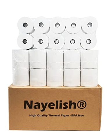 (50) 2 1/4" X 165' Thermal Paper for Sharp XEA507 XEA407 XEA207 ERA247 347 Sharp XE-A207, XE-A407 and XE-A507 Cash Register Paper Rolls, Thermal, 2 1/4" (58mm) X 165 Ft. Case of 50 Rolls