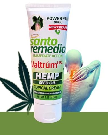 Valtrum Santo Remedio® - with Hemp Seed Oil, Fast and Effective Relief. External use with Powerful Action, Whose Effects are perceived Within 40 Seconds of Being Used.