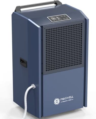 Moiswell 305 Pint Commercial Dehumidifier for Industrial Sites, Commercial-Grade Dehumidifiers with Drain Hose for Large Spaces Basements, Warehouse, Flood Water Damage Restoration, 5-Year Warranty