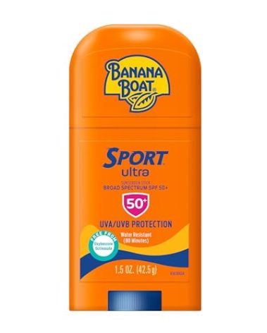 Banana Boat Sport Ultra Sunscreen Stick SPF 50, 1.5oz | Travel Size Sunscreen, Mini SPF Stick Sunblock, Oxybenzone Free, 1.5oz