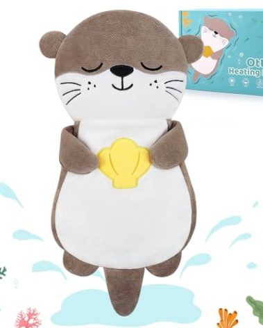 Microwave Heating Pad for Period Cramps - Otter Microwavable Heating Pad for Women and Kids with Lavender Scented, Otter Plush Toys with Removable Heat Pack for Shoulder Neck Back Knee Pain Relief