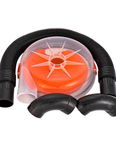 The Dustopper PRO, Low-Profile Dust Separator for Shop Wet/Dry Vacuums. Includes High-Flow 90 Degree Sweep Elbows and Connection Hose. Fits Standard 5 Gallon Buckets, Made in USA