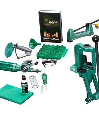 RCBS Rock Chucker Supreme Master Reloading Kit, Reloading Equipment Kit with Press, Scale, Powder Dispenser and More Green