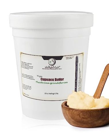 uh*Roh*Muh 100% Pure Virgin 32 fl oz Cupuacu Butter from Brazil - Unrefined, Ultra-Moisturizing & Nourishing for Skin and Hair - Ideal for DIY Skincare & Haircare(Net Wt: 0.8 kgs/1.75 lb)