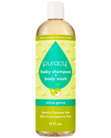 Puracy Shampoo & Body Wash for Children, Gently Scented Natural Baby Wash for Sensitive Skin, Plant-Based Baby Shampoo and Daily Bath Soap, Nourishes & Protects, 12 Ounce