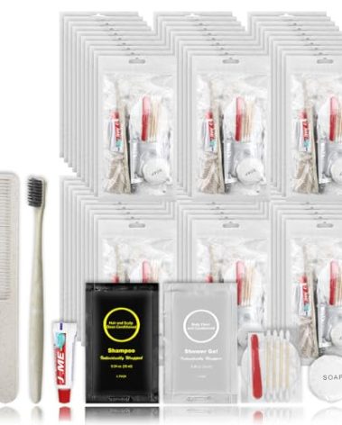 Toiletry Kits Homeless Personal Hygiene Kits for Homeless Care Package Supplies In Bulk, Disposable Travel Size Essential Women Men Toiletries Set for Hotel, Charity,Camping,Travel (20 Pack)