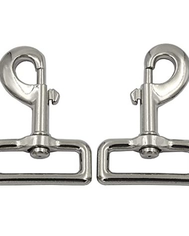 DGOL 5 packs 1-1/2 inch Metal Super Strong Trigger Swivel Eye Snap Fastener Clips Buckles Heavy Duty Webbing Belt Spring Clasp Hooks for Pet