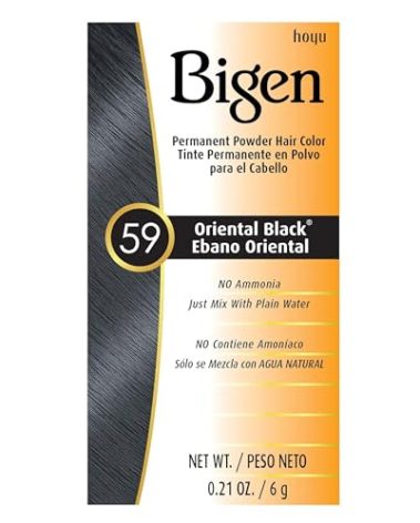 Bigen Permanent Powder Hair Color 59 Oriental Black 1 ea (Pack of 4)