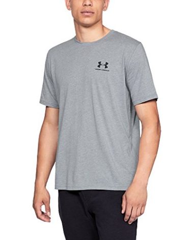 Under Armour Men's UA Sportstyle Left Chest Short Sleeve Shirt XLT Gray