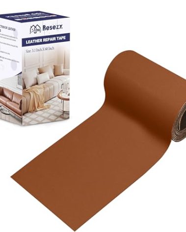 Besezx Leather Repair Patch Tape Kit, Self Adhesive Leather Repair for Furniture, Couch, Sofa, Car Seats,Office Chair,Vinyl Repair Kit.3.1inx60in