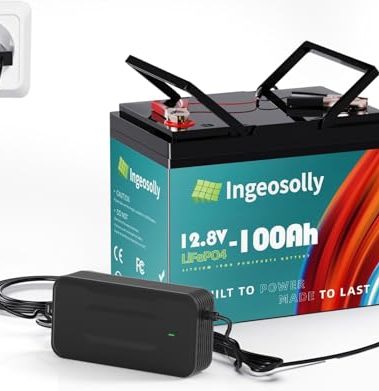 12V 100Ah LiFePO4 Lithium Battery - BCI Group 24, Up to 15000 Deep Cycles Lipo4 Lithium Batteries Built in 100A Smart BMS for Trolling Motor, RV, Solar System, Off-Grid