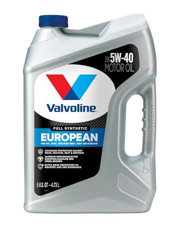 Valvoline European Vehicle Full Synthetic 5W-40 Motor Oil 5 Quart