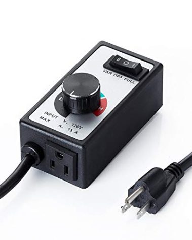 CDMALL AC Motor Speed Controller 120V 15A Max Electronic Fan Speed Controller Variable Adjuster for Hydroponics Inline Duct Exhaust Ceiling Fans with 6' Long Cord