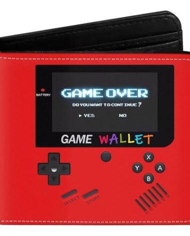 EXXBYELI Boys Wallet Funny Gamepad Leather Cute Wallets Credit Id Card Cash Holder Black Rfid Blocking Zipper Aesthetic Gaming Pattern For Teen Boys Male Youth Guys Men Teenager Birthday Gift