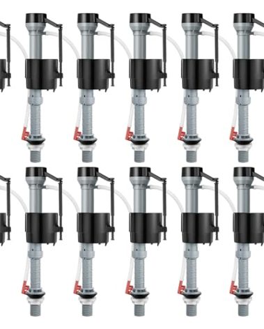 Saillong 12 Pack Toilet Fill Valve Replacement, Height Adjustable Universal Toilet Tank Flusher Replacement Kit, Leak-Proof Easy Install Fill Valve Repair Kit