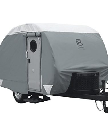 Classic Accessories Over Drive PolyPRO3 Deluxe Teardrop Trailer Cover, Fits up to 8' Trailers, RV Cover, Camper Cover, Travel Trailer Cover
