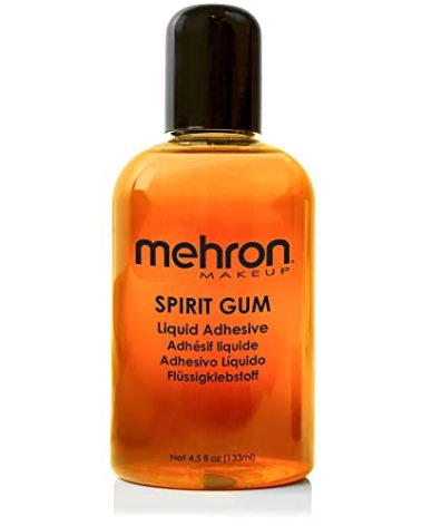 Mehron Makeup Spirit Gum | Spirit Gum Adhesive | Special FX, Cosplay, Halloween, Stage Performance Makeup | Professional Cosmetic Glue Adhesive for Face, Skin, & Body (4.5 oz)