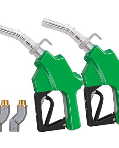 2pcs 3/4"NPT Automatic Fuel Nozzle High Flow Aluminum Auto Shut-Off Fuel Nozzle, Max Flow Rate 16 GPM