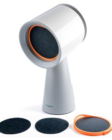 BREETEE Portable Range Hood Kitchen–5-Layer Filter Compact Desktop Exhaust Fan, Powerful 3-Speed Smoke Removal, Low Noise Countertop Range Hood, Oil Cup, for Apartments, Dorm, RV, Indoor BBQ–Off-white