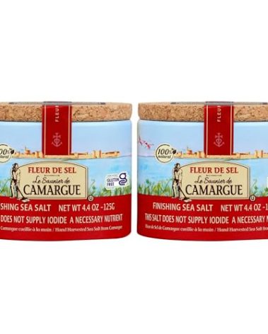 Le Saunier De Camargue | French Fleur Del Sel | Finishing Sea Salt, 4.4 oz (Pack of 2)