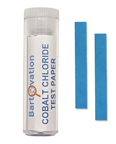 Cobalt Chloride Test Paper [Vial of 100 Strips] for Water, Moisture and Humidity Detection