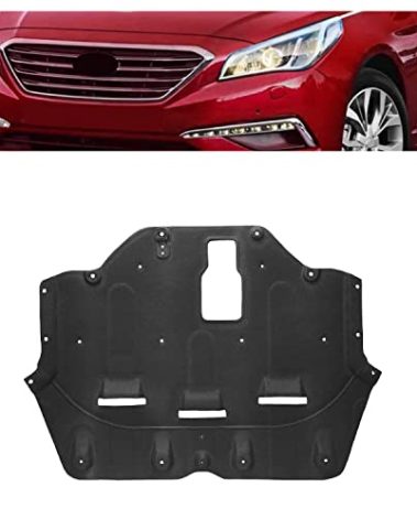 ECOTRIC Engine Splash Shield Compatible with 2015-2017 Hyundai Sonata Front Lower Engine Cover Flocking Process Replacement for 29130C1000 29130C2100 HY1228188