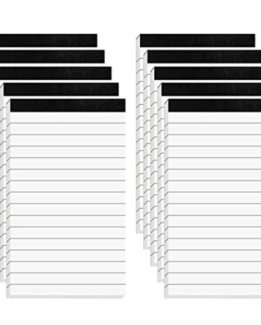 10 Pcs Note Pads Refills 3 x 5 inches Memo Small Notebook Writing Pads with 30 Sheets Each Pad College Ruled Lined Paper NotePads White