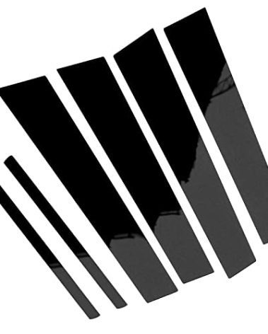 6pcs Black Exterior Door Window Pillar Posts Molding Cover Panel Trim Stickers Side Door Window Cover Trim Replacement for Dodge Charger 2011‑2021