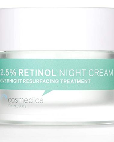 Cosmedica Skincare Retinol Night Cream - Daily Moisturizing Facial Lotion Night Cream. The best Retinol Cream with Vit A and Hyaluronic Acid to target skin concerns from Acne to Wrinkles (1.7oz)