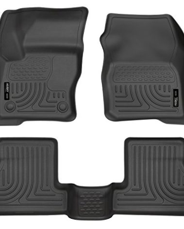 Husky Liners Weatherbeater Floor Mats | Fits 2012-2015 Ford Focus | Front & 2nd Row, 3-pc Black - 98771
