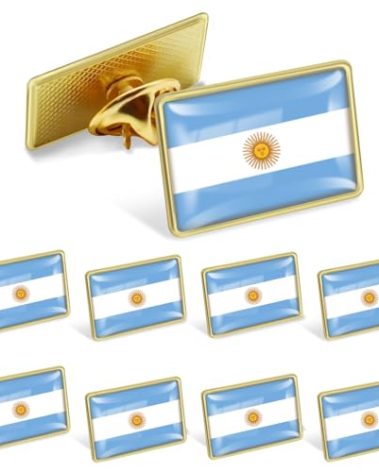100Pack Official Argentina Argentinian Flag Pins Bulk - Metal Men Women Patriotic Souvenir Badge Travel Hat Brooch pin