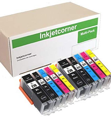 Inkjetcorner Compatible Ink Cartridges Replacement for PGI-270XL CLI-271XL for use with MG5700 MG6800 TS5020 TS6020 TS6000 (2 Black, 2 Photo Black, 2 Cyan, 2 Magenta, 2 Yellow, 10-Pack)