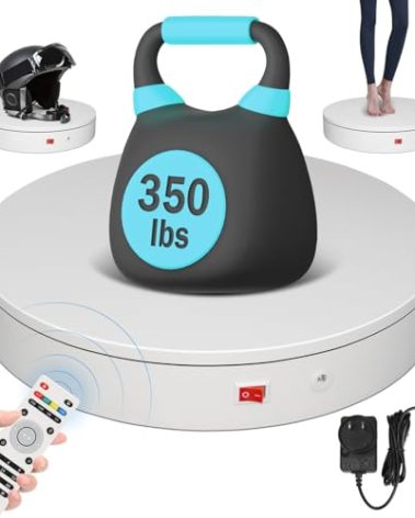 ComXim 12.6In/32cm Rotating Platform, 350lbs Capacity Motorized Electric Turntable, Heavy Duty Motorized Rotating base, Large Motorized Rotating Display Stand,Photography Turntable with Remote