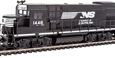 Walthers Trainline EMD GP15-1-Standard DC-Norfolk Southern (Black, White) 931-2504 HO Scale Model Railroad - Locomotive Model