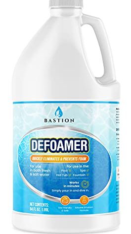 Hot Tub Defoamer - Pool, Fountain, & Spa - Antifoam Concentrate - Silicone Emulsion - Quickly Removes & Prevents Foam in Water - Eco Friendly & Safe Formula - No Harsh Chemicals - 1/2 Gallon (64 oz.)