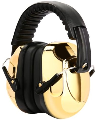 ProCase Noise Reduction Ear Muffs, Sound Proof Ear Protection, NRR 28dB Noise Cancelling Headphones for Adults Kids Autism, Hearing Protection for Shooting Gun Range Mowing -Metalic Gold