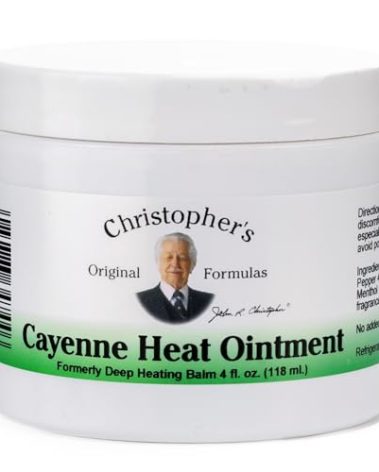 Christopher's Original Formulas Cayenne Heat Ointment, Warming Herbal Topical for Discomfort & Circulation, 4 fl oz
