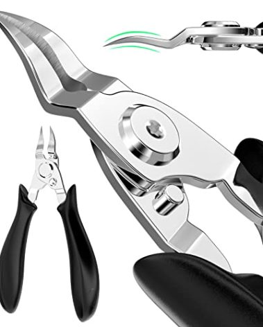 Ingrown Toenail Clippers(Upgrade), Steel Nail Clippers for Professional Podiatrist, Unique Long Handle Curved Blade Tool for Thick & Ingrown Nails, Suitable for Men, Women and Elderly-XIORRY