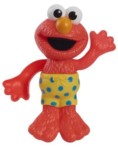 Sesame Street Swim and Splash 7-inch Elmo Wind Up Bath and Pool Toy, Holiday Stocking Stuffers, Gifts, Presents, Kids Toys for Ages 2 Up by Just Play