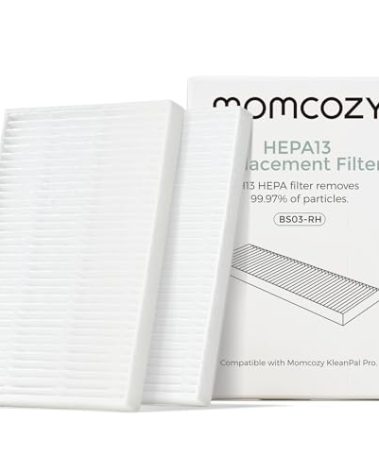 Momcozy KleanPal Pro Air Filter Replacement – 99.97% Effective Filtration for Baby Bottle Washer – Safe & Easy Install – Premium Quality Filter for Cleaner Baby Bottles, 2-Pack