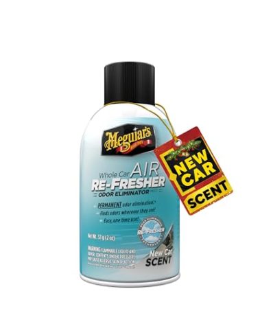 Meguiar's G16402 Whole Car Air Re-Fresher Odor Eliminator Mist, New Car Scent, 2 Fluid Ounces