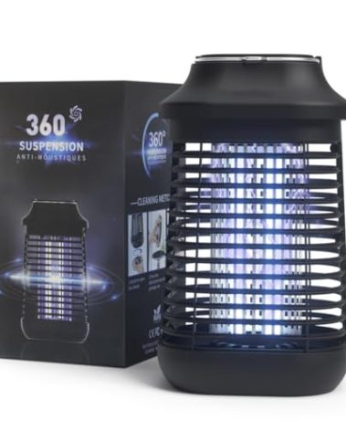 Bug Zapper Outdoor/Indoor,Mosquito Zapper 4200V High Powered Waterproof Electronic Mosquito Killer,15W UVA Mosquito Lamp Bulb,Fly Traps Patio Insects Killer,Trap Killer for Home,Kitchen, Backyard